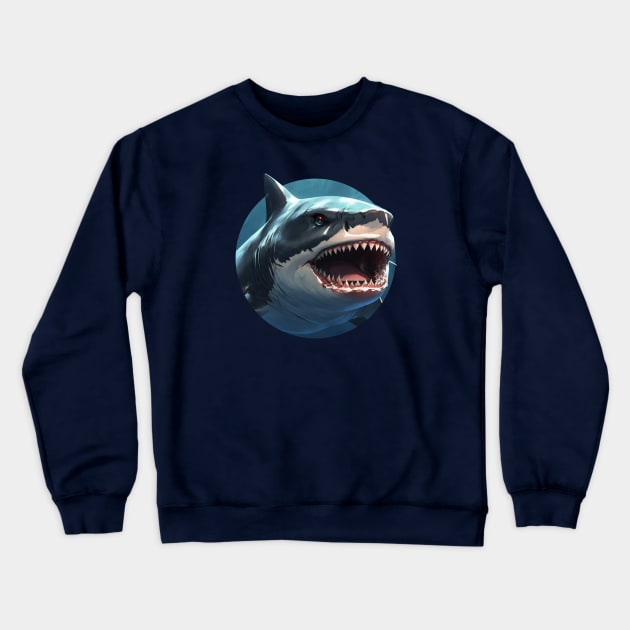 Shark Crewneck Sweatshirt by ThreadMasters Atelier